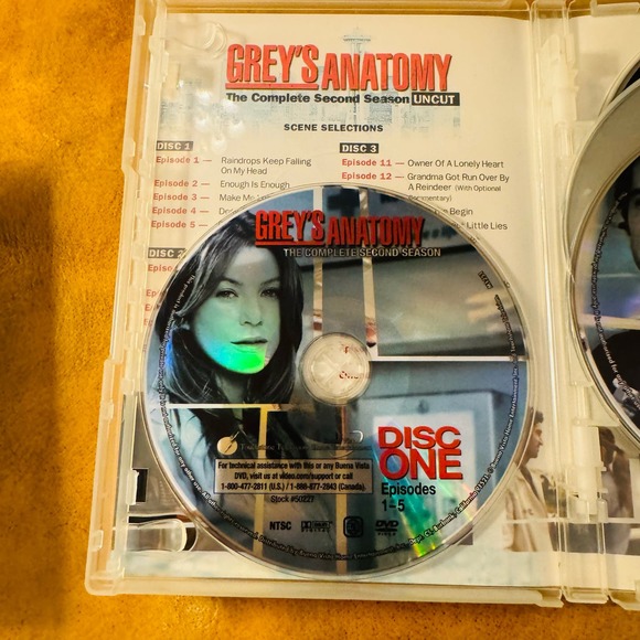 Grey's Anatomy The Complete Second Season Uncut Six Discs Episodes 1 -27 - Picture 4 of 9